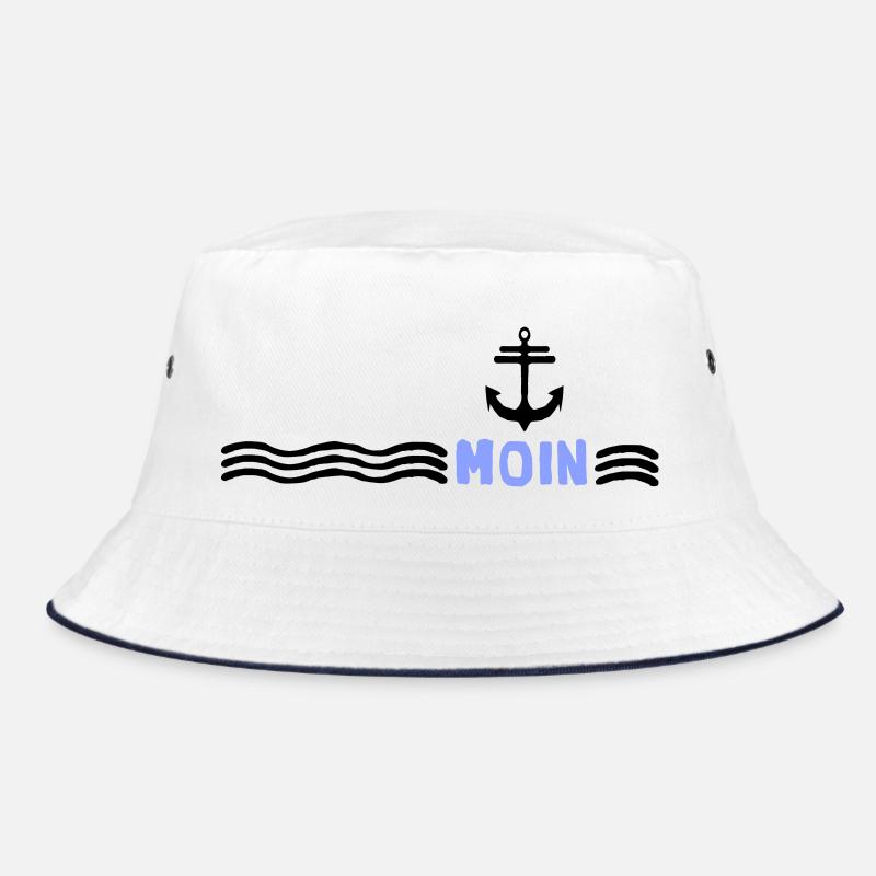 Moin Meer Anker Windstärke Sturm Bucket Hat
