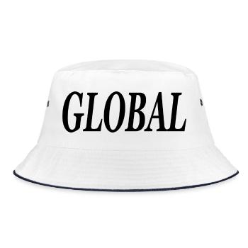 Global Weltweit - Bucket Hat - Weiß/Navy - Vorne