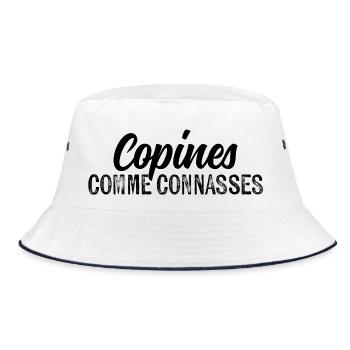 girlfriends as - Bucket Hat - white/navy - Front