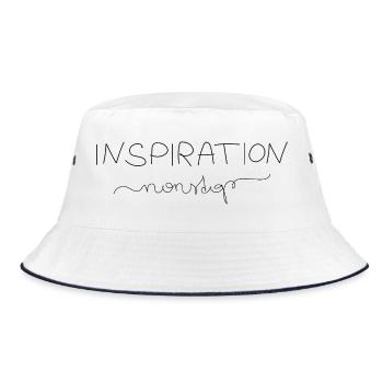 Inspiration nonstop - Bucket Hat - Weiß/Navy - Vorne
