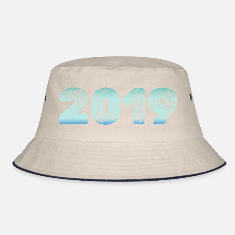 2019 with artistic watercolor design Bucket Hat