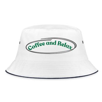 Coffee and relax - Bucket Hat - white/navy - Front