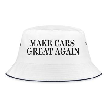 Make Cars Great Again - Bucket Hat - Weiß/Navy - Vorne