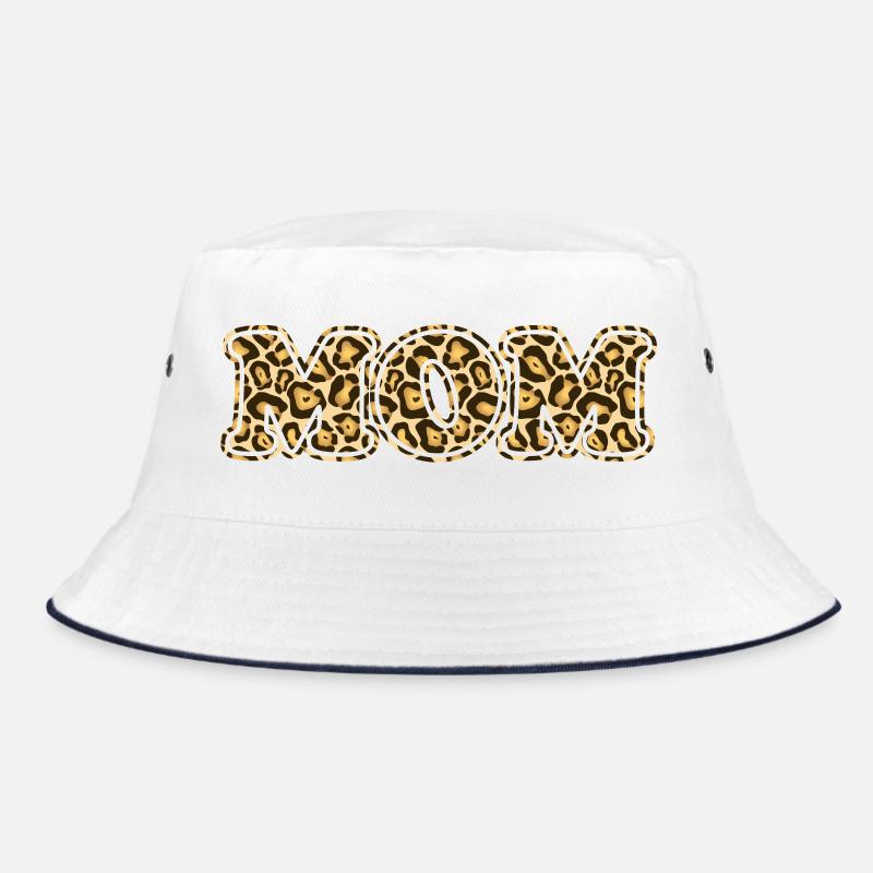 MOM Leopard Print Pattern Bucket Hat