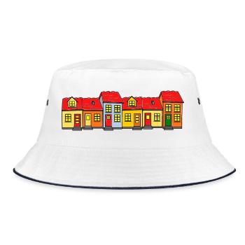 Hygge Houses / Hygge Street - Bucket Hat - white/navy - Front