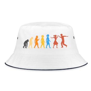 Swing-Tanz - Die höchste Stufe der Evolution (2) - Bucket Hat - Weiß/Navy - Vorne