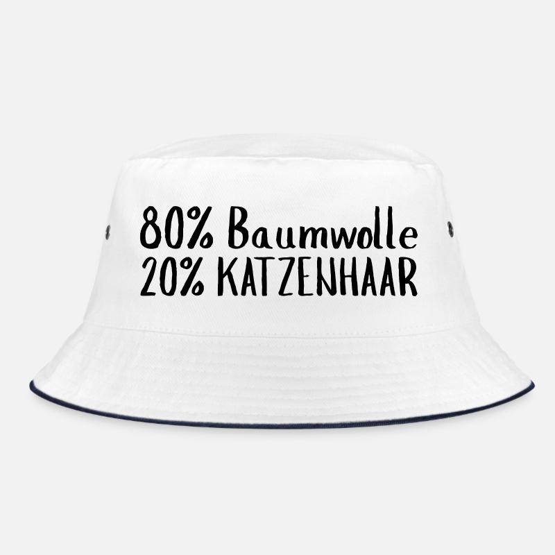 80% Baumwolle 20% Katzenhaar Katze Bucket Hat