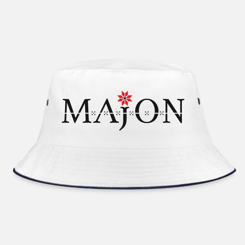 Majon – Springer - Bucket Hat - Weiß/Navy