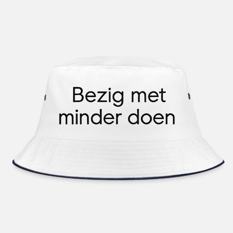 Doing less – Trendy Text Design Bucket Hat