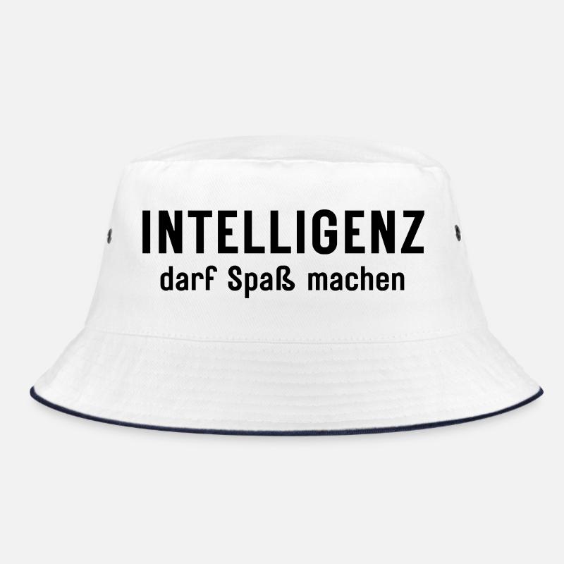 Intelligence can be fun Statement Design Bucket Hat
