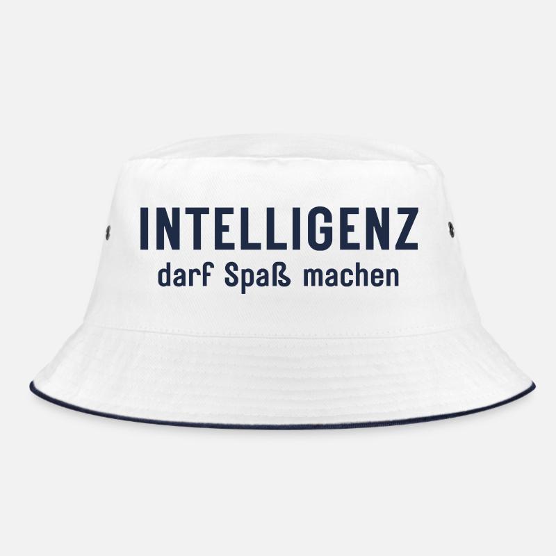 Intelligence can be fun Statement Design Bucket Hat