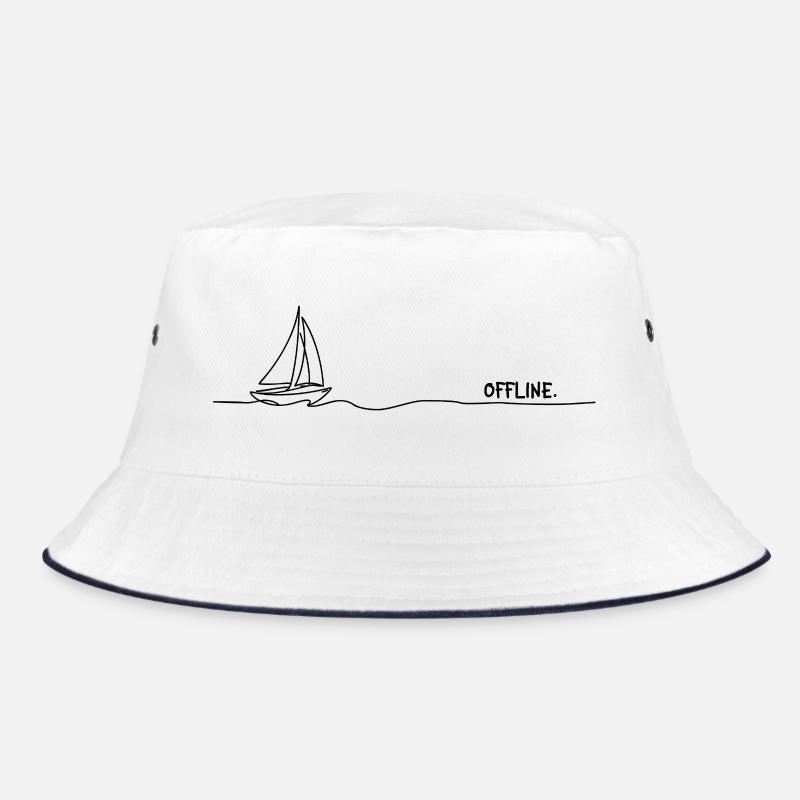 offline. Sailing Minimal Oneline Statement Bucket Hat