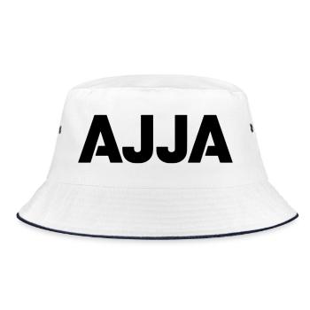 Ajja, Limburg dialect T-shirts - Bucket Hat - white/navy - Front
