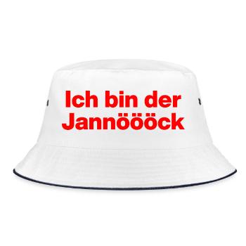 Je suis Jannick, Malle, Saufen, JGA, Janöööck - Bob - blanc/marine - Devant