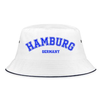 Hamburg Arch Colleague Style Shirt - Bucket Hat - white/navy - Front