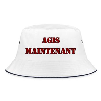 AGIS MAINTENANT - Bob - blanc/marine - Devant