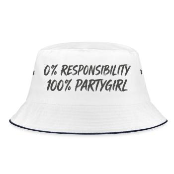 0 % de responsabilité, 100 % fêtarde - Bob - blanc/marine - Devant