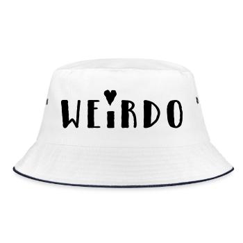 Weirdo - Bucket Hat - Weiß/Navy - Vorne