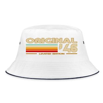 1946 - Bucket Hat - white/navy - Front