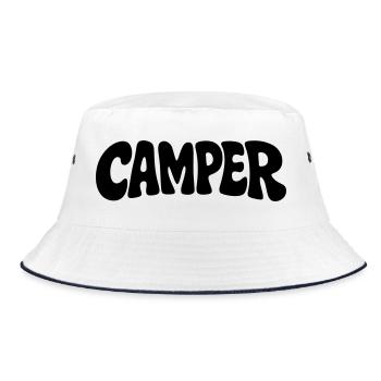 Camper - Bucket Hat - Weiß/Navy - Vorne