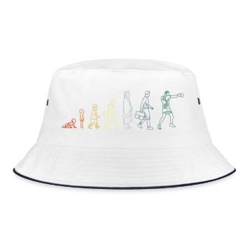 Vintage Boxes Evolution - Bucket Hat - white/navy - Front
