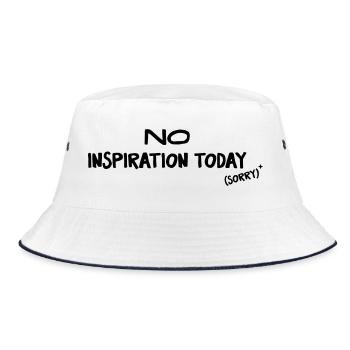 No Inspiration Today - Creative Humor - Bucket Hat - white/navy - Front