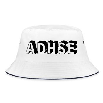 ADHD - Bucket Hat - white/navy - Front