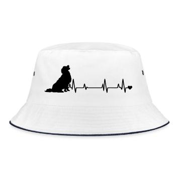 Paw print - Bucket Hat - white/navy - Front