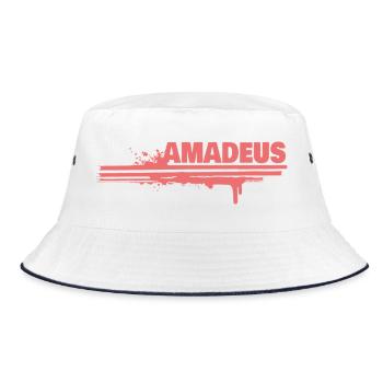 Amadeus Spritz Font - Bucket Hat - white/navy - Front