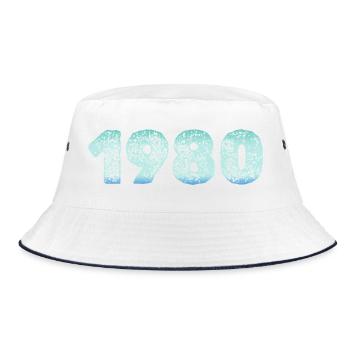 Design as - Bucket Hat - white/navy - Front