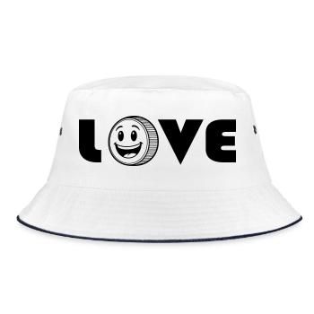 love love - Bucket Hat - white/navy - Front