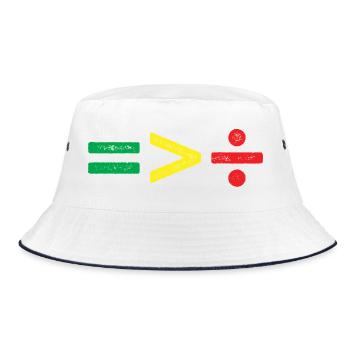 Juneteenth equality is greater than cleavage - Bucket Hat - white/navy - Front