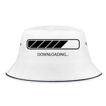 Downloading - Bucket Hat - white/navy - Front