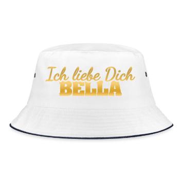 Bella als Liebe - Bucket Hat - Weiß/Navy - Vorne