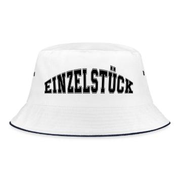 Einzelstück - Bucket Hat - Weiß/Navy - Vorne