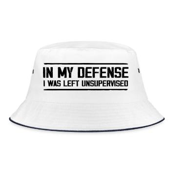 Pour Ma Défense On M'a Laissé Sans Surveillance - Bob - blanc/marine - Devant