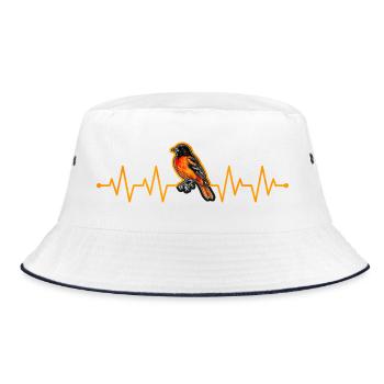 Heartbeat of an oriole - Bucket Hat - white/navy - Front