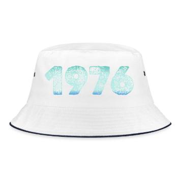 Entwurf - Bucket Hat - Weiß/Navy - Vorne