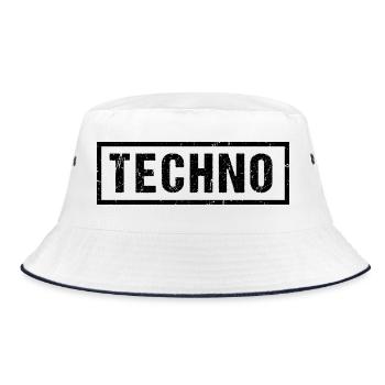 bold techno logo - Bucket Hat - white/navy - Front