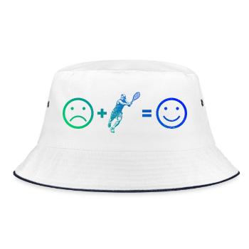 Idée cadeau pour un tennis avec tennis - Bob - blanc/marine - Devant