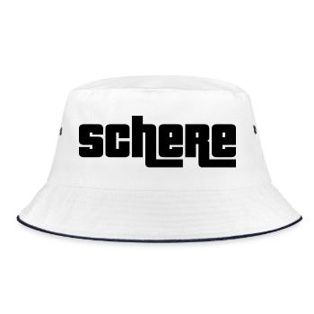 Schere schwarz - Bucket Hat - Weiß/Navy - Vorne