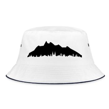 Luzern - Bucket Hat - Weiß/Navy - Vorne