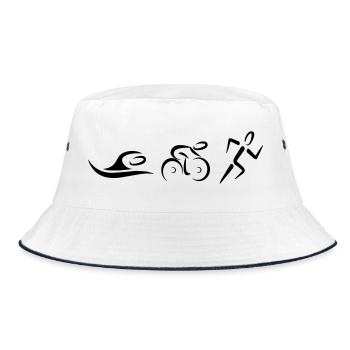 Triathlon - Bucket Hat - Weiß/Navy - Vorne