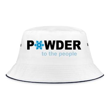 snow - Bucket Hat - white/navy - Front