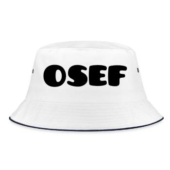 OSEF - Wer kümmert sich :) - Bucket Hat - Weiß/Navy - Vorne