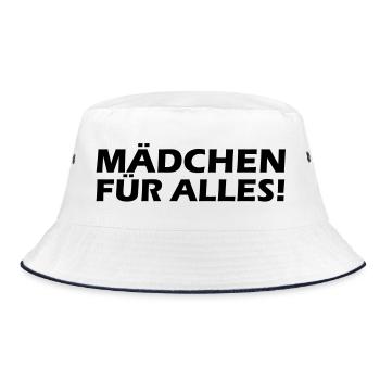 Mädchen für alles - Bucket Hat - Weiß/Navy - Vorne