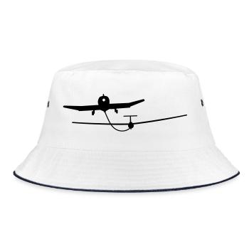 segelflugzeug_3 - Bucket Hat - white/navy - Front