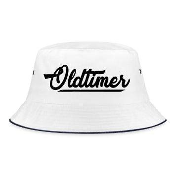 oldtimer - Bucket Hat - Weiß/Navy - Vorne