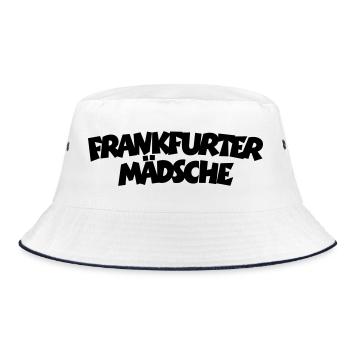 Frankfurter Mädsche (Schwarz) - Bucket Hat - Weiß/Navy - Vorne