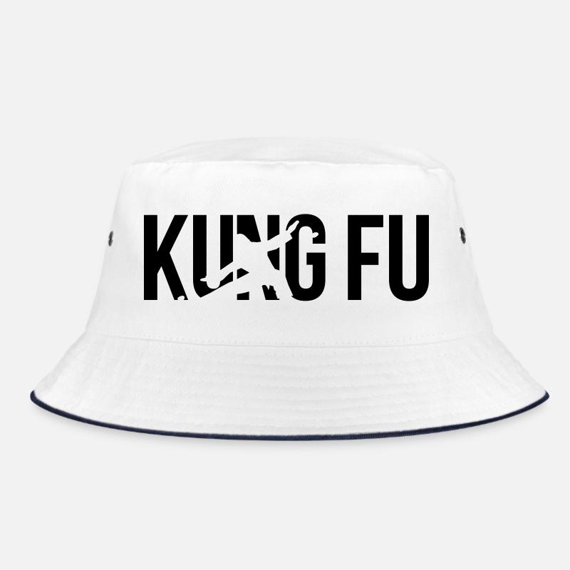 kung fu - Bucket Hat - Weiß/Navy